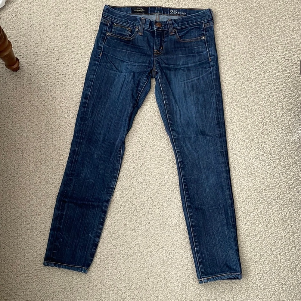 J crew toothpick ankle jeans size 25
